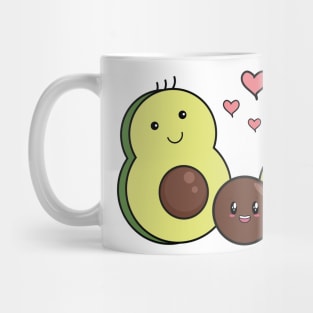 Family Avocado Kawaii Mug